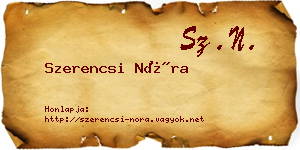 Szerencsi Nóra névjegykártya